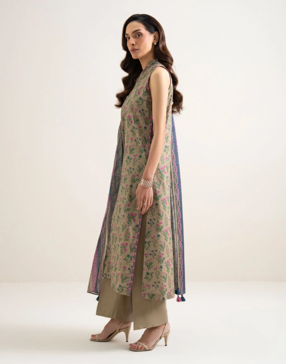 3 Piece - Printed Cotton Suit