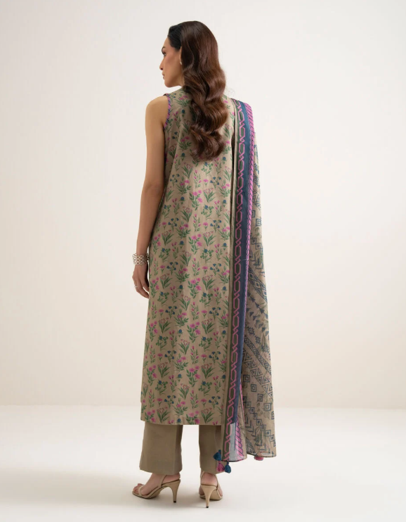 3 Piece - Printed Cotton Suit
