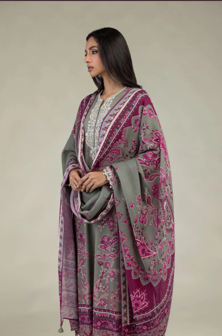 Embroidered | Textured Lawn Fabrics 3 Piece
