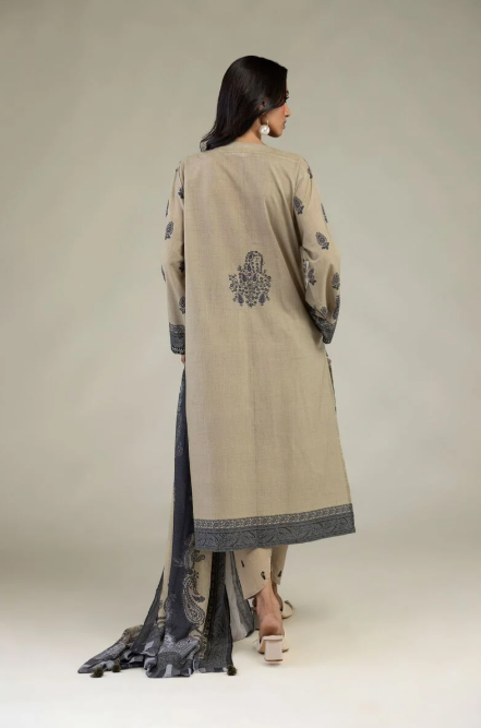 Embroidered | Textured Lawn Fabrics 3 Piece