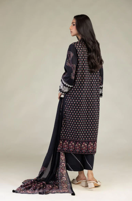 Embroidered | Textured Lawn Fabrics 3 Piece