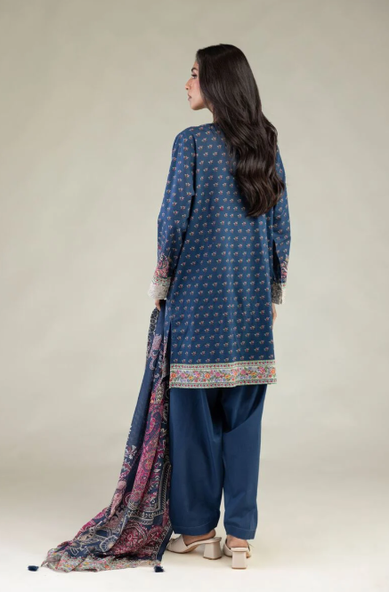 Embroidered | Textured Lawn Fabrics 3 Piece