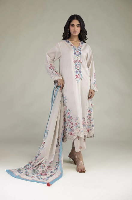 Embroidered | Lawn Fabrics 3 Piece