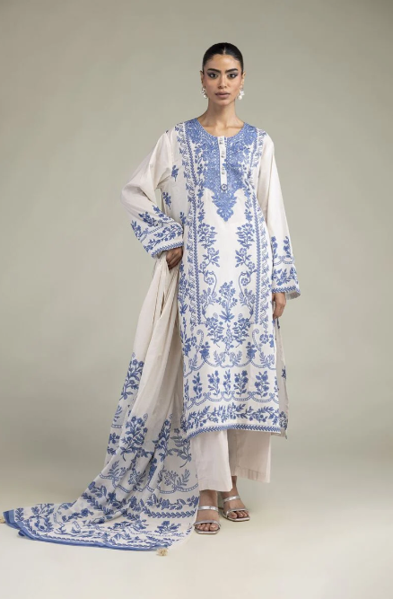 Embroidered | Lawn Fabrics 3 Piece