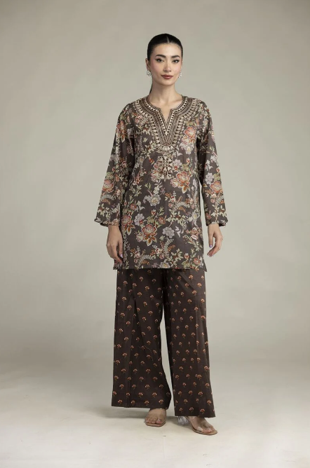 Embroidered | Cambric ,2 Piece | Top and Bottom
