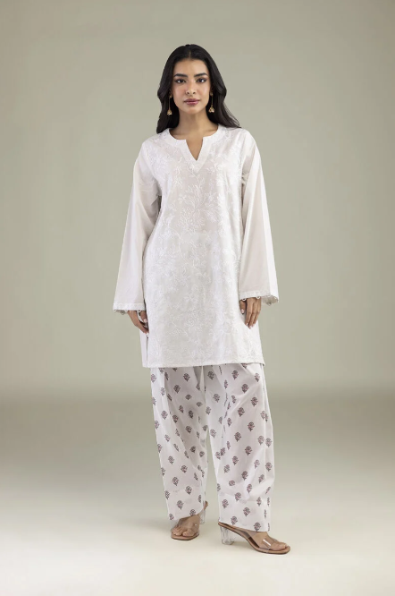 Embroidered | Cambric Fabrics 2 Piece | Top and Bottom