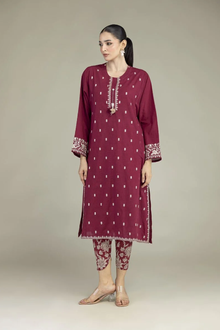 Embroidered | Cambric Fabrics 2 Piece | Top and Bottom