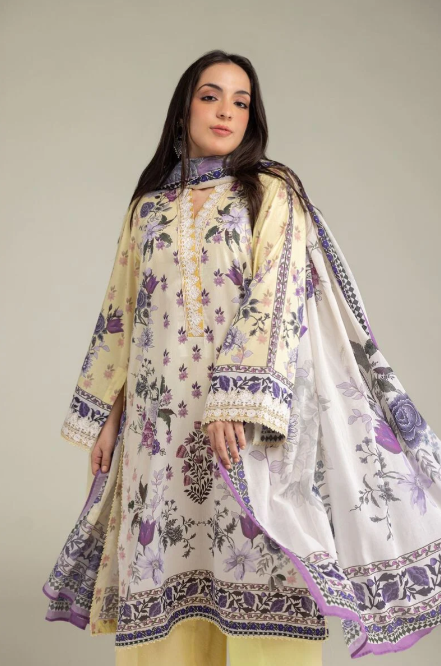 Embroidered | Cambric Fabrics 3 Piece