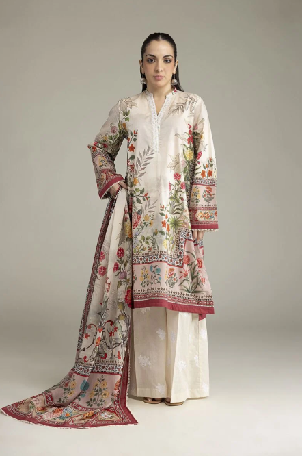 Embroidered | Cambric Fabrics 3 Piece