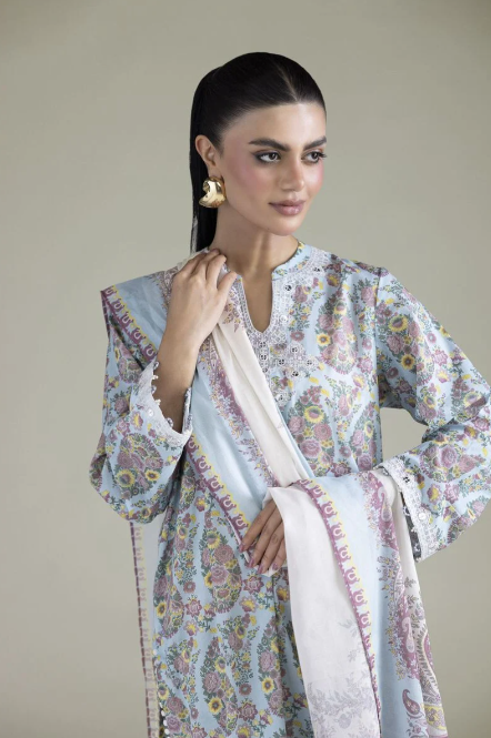 Embroidered | Cambric Fabrics 3 Piece