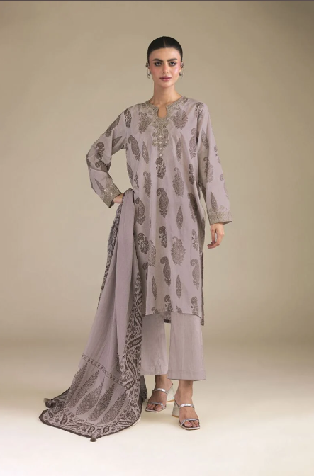 Embroidered | Cambric Fabrics 3 Piece