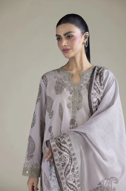 Embroidered | Cambric Fabrics 3 Piece