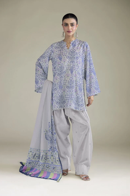 Embroidered | Cambric Fabrics 3 Piece