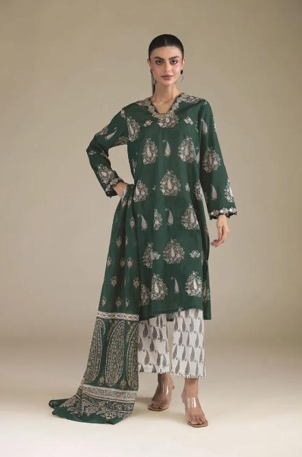 Embroidered | Cambric Fabrics 3 Piece