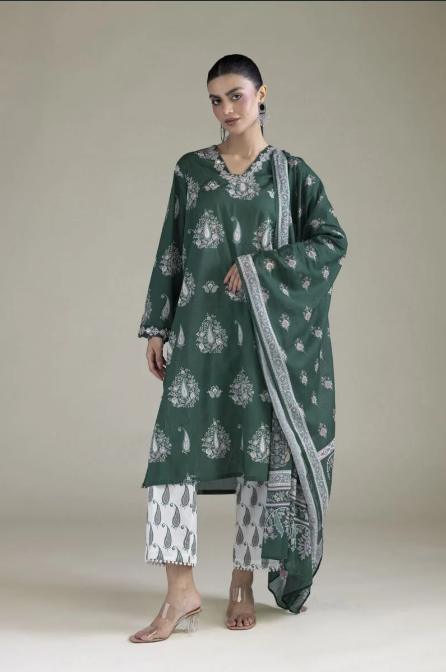 Embroidered | Cambric Fabrics 3 Piece