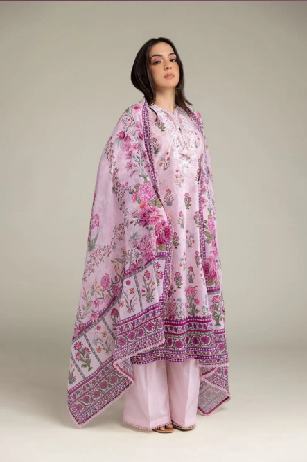 Embroidered | Cambric Fabrics 3 Piece