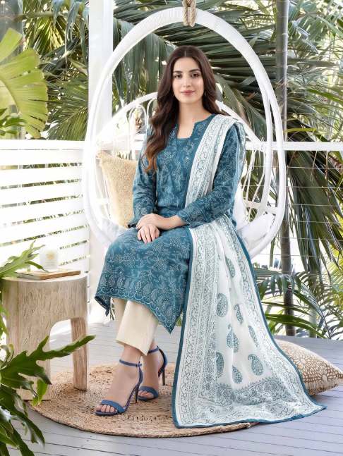 2-Piece Lawn Paste shirt with Voile dopatta