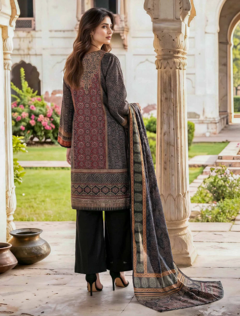 3 Piece Lawn Paste Suit