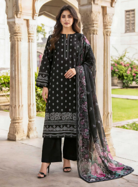 3 Piece Lawn Paste Suit