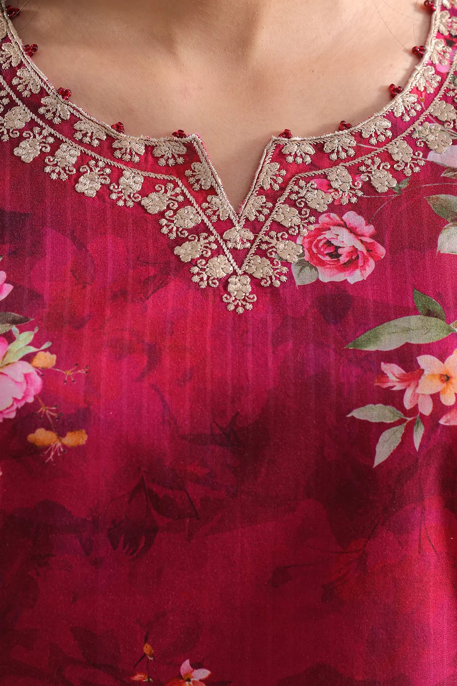 Unstitched Printed Embroidered Strip Lawn 3 Piece With Chiffon Dupatta