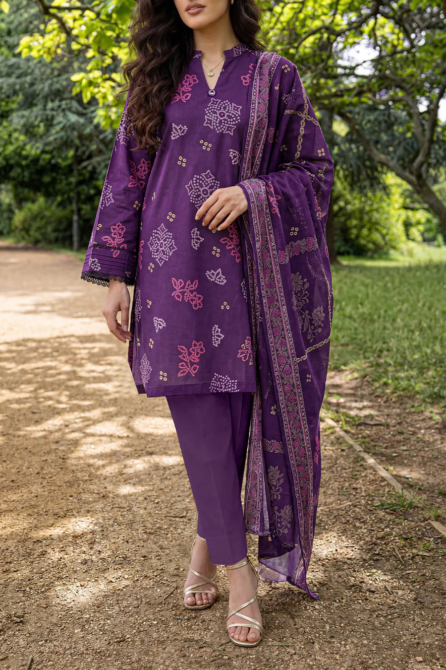 Unstitched Printed Lawn 3 Piece