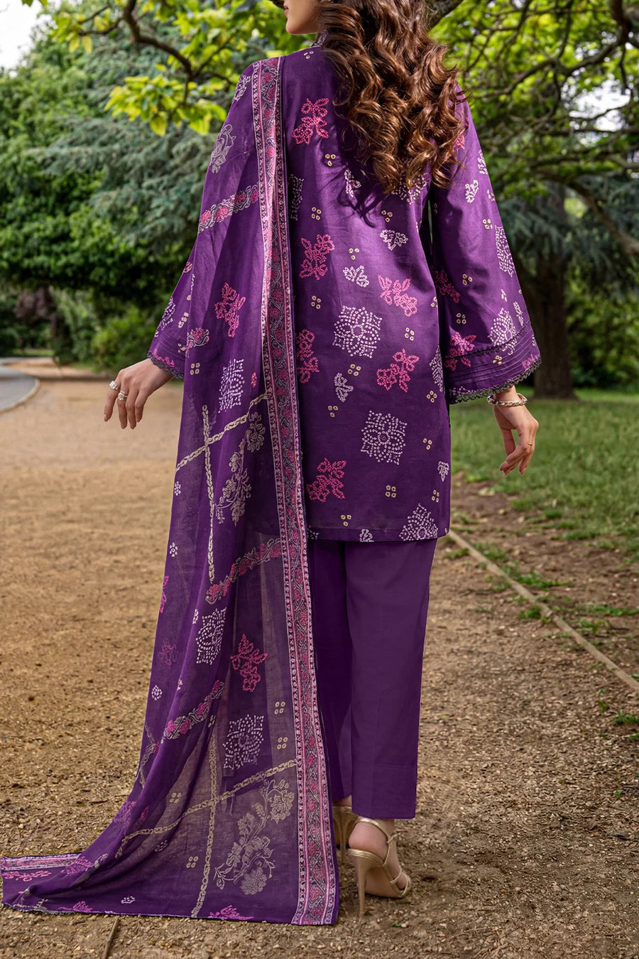 Unstitched Printed Lawn 3 Piece